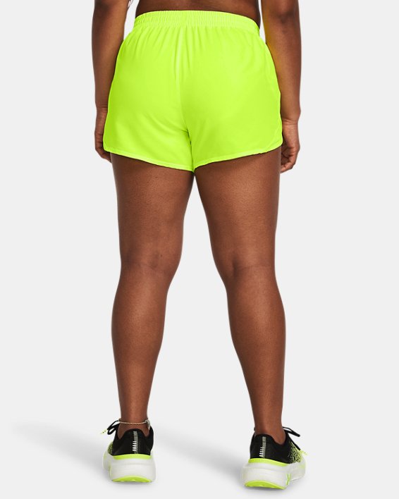Women's UA Fly-By 3" Shorts, Green, pdpMainDesktop image number 1